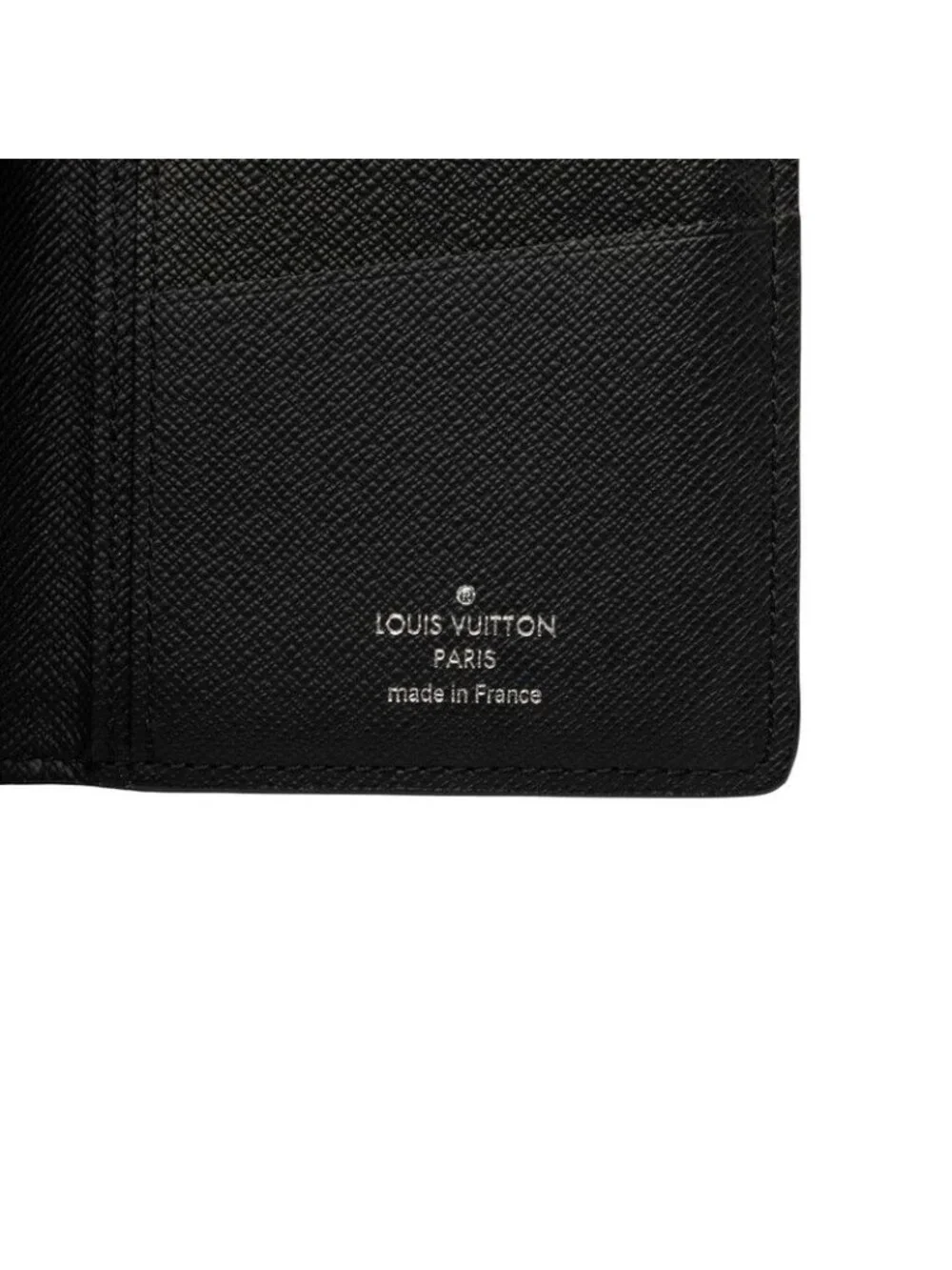 Louis Vuitton Monogram Eclipse Portefeuille Brazza Wallet Black Leather